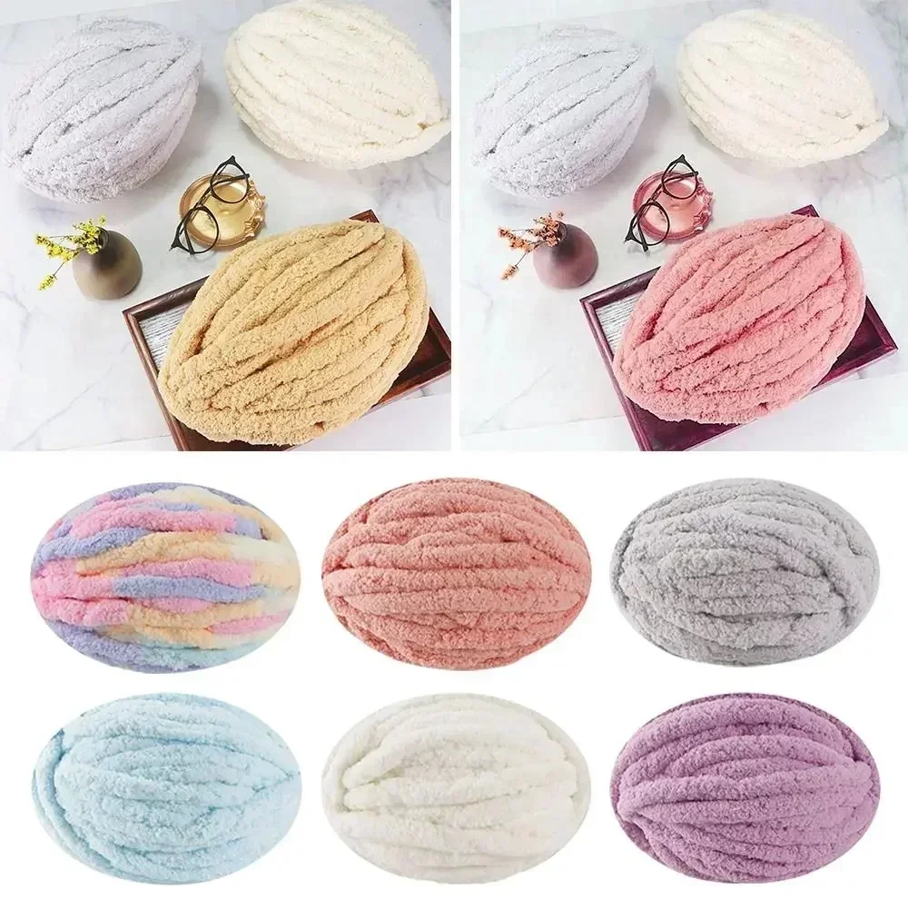 250 g/Knäuel, mehrfarbige Chenille-Garn zum Stricken und Häkeln, Deckenkissen, klobige dicke Linie, weiche, warme Häkelgarn-Schallinie