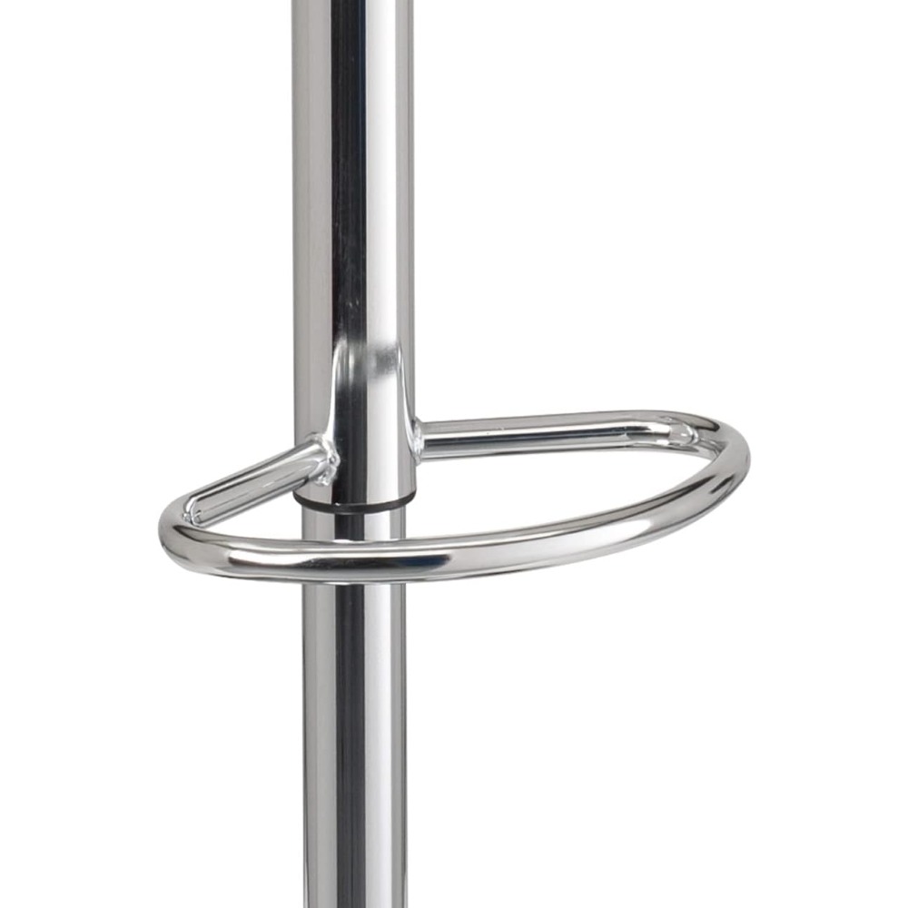 2 taburetes de bar, cojín acolchado de piel sintética, reposapiés regulable en altura y silla giratoria de 360 grados, taburete de bar