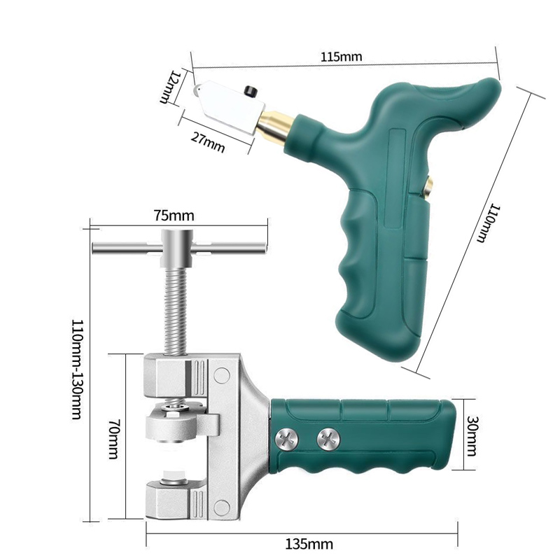 Taglierina per pavimenti e porcellana Set di taglierine per vetro professionali per taglio di vetro Taglierina per piastrelle Utensile manuale per taglio di piastrelle in vetro