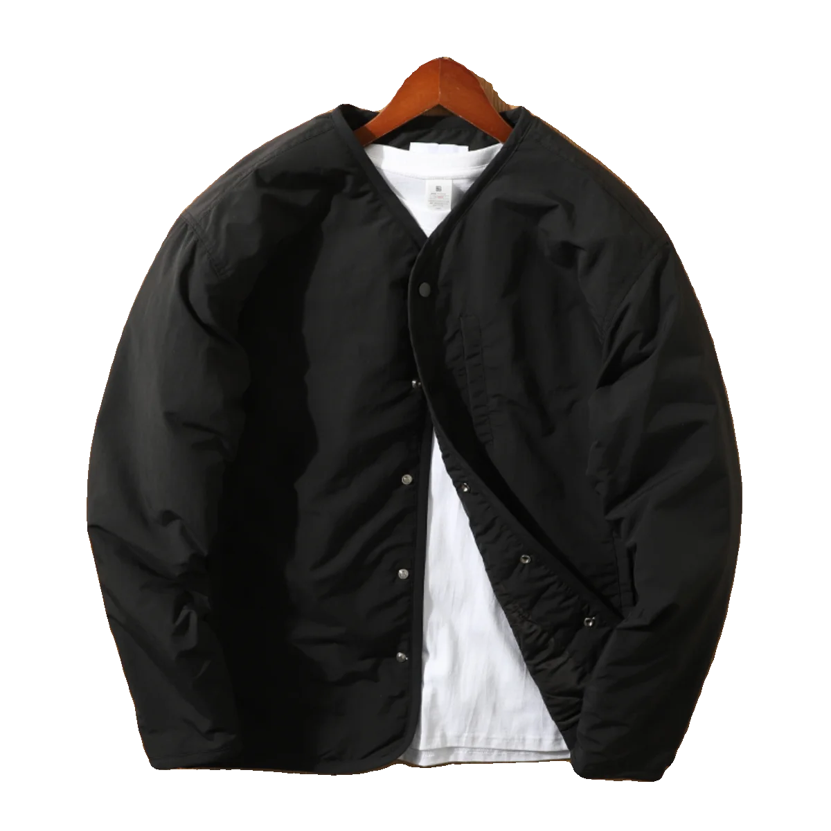Retro ex Cotton Jaet with Button V-Ne Waterproof Workwear Layering k id Men's Faionable Cotton Coat