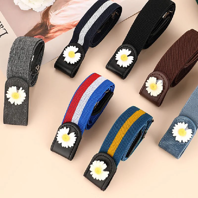 Cinturones para mujer, pantalones vaqueros sin hebilla, cintura elástica sin hebilla, cinturón Invisible para mujer, envío directo