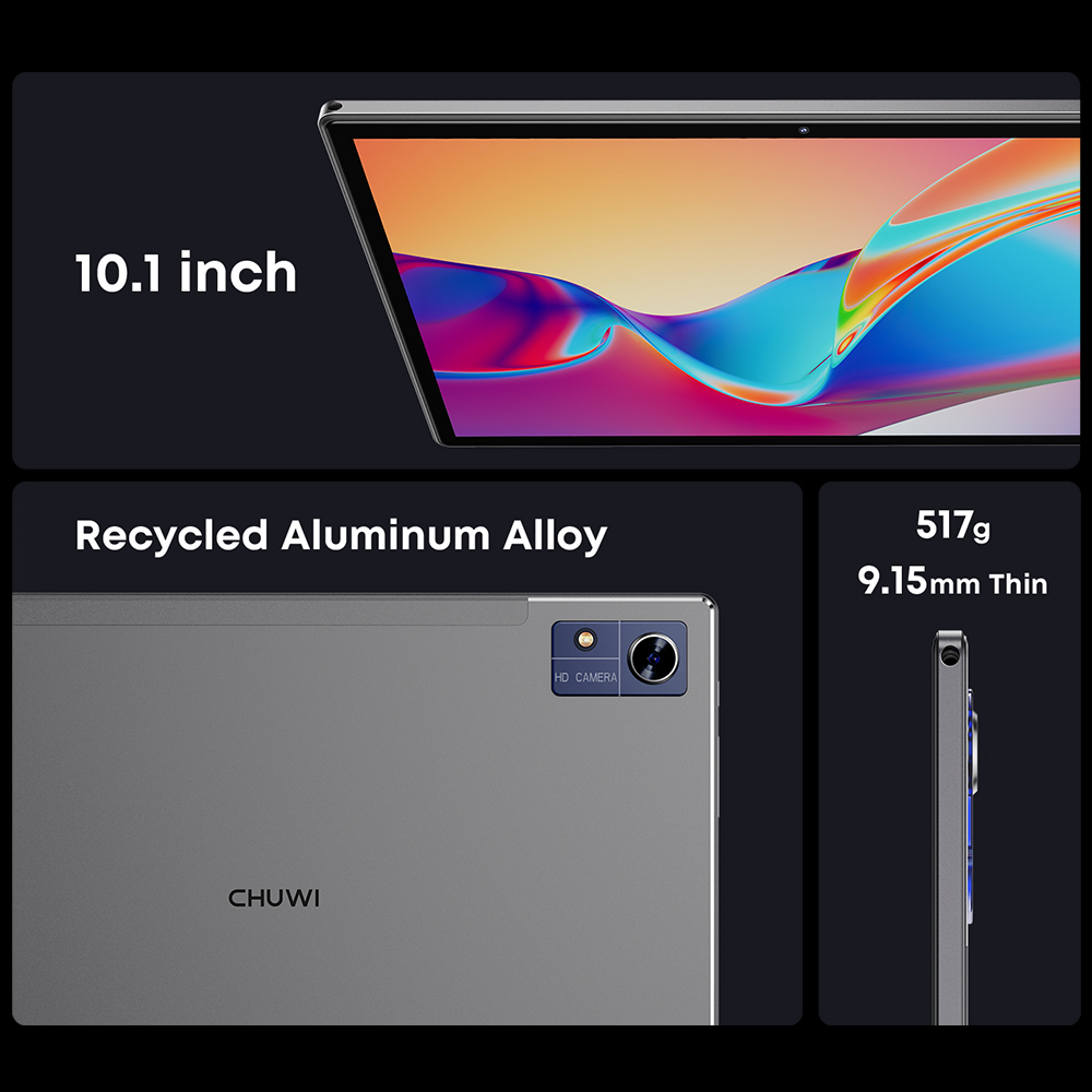 CHUWI Hi10X Pro 4GB RAM 128GB ROM 10,1 "Tablet 4G LTE Widevine L1 Unisoc T606 tabletas PC 2,4G/5G Wifi Android 13 7000mAh batería