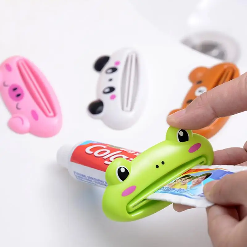 1 Uds. Exprimidor multifunción de animales bonitos, exprimidor de pasta de dientes, producto para el hogar, tubo de baño, dispensador de pasta de dientes de dibujos animados