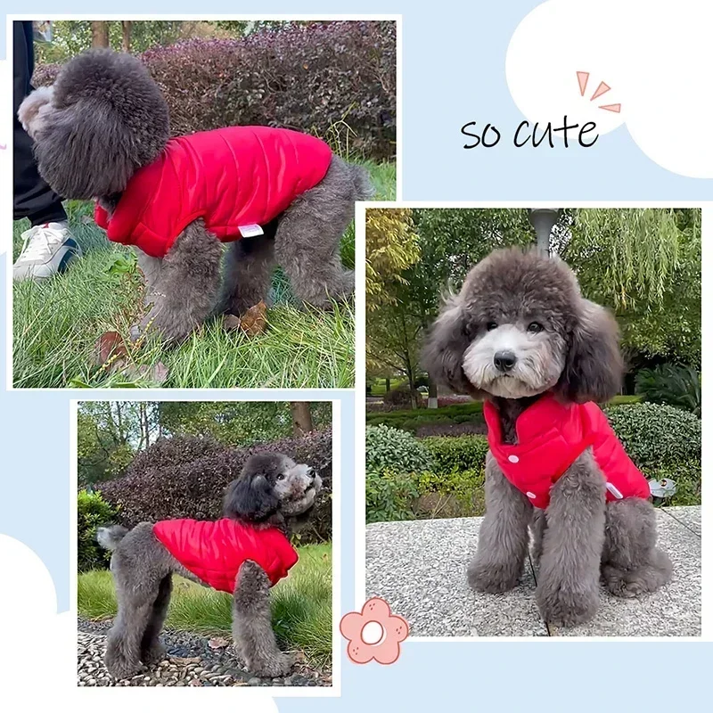สองด้านเสื้อสุนัขฤดูหนาว WARM สัตว์เลี้ยงสุนัขเสื้อผ้าสําหรับสุนัขขนาดกลางขนาดเล็กเสื้อกั๊ก Chihuahua เสื้อผ้า Soft Puppy เครื่องแต่งกาย