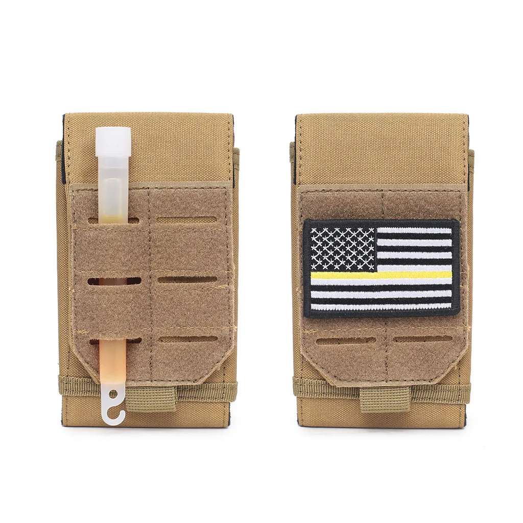 กระเป๋าคาดเอวแบบ Molle สำหรับกีฬากลางแจ้ง ใส่โทรศัพท์มือถือ อุปกรณ์ EDC  กระเป๋าใส่โทรศัพท์มือถือ สำหรับเดินป่า ล่าสัตว์ ตั้งแคมป์ อุปกรณ์เสริม  กระเป๋าใส่แม็กกาซีน