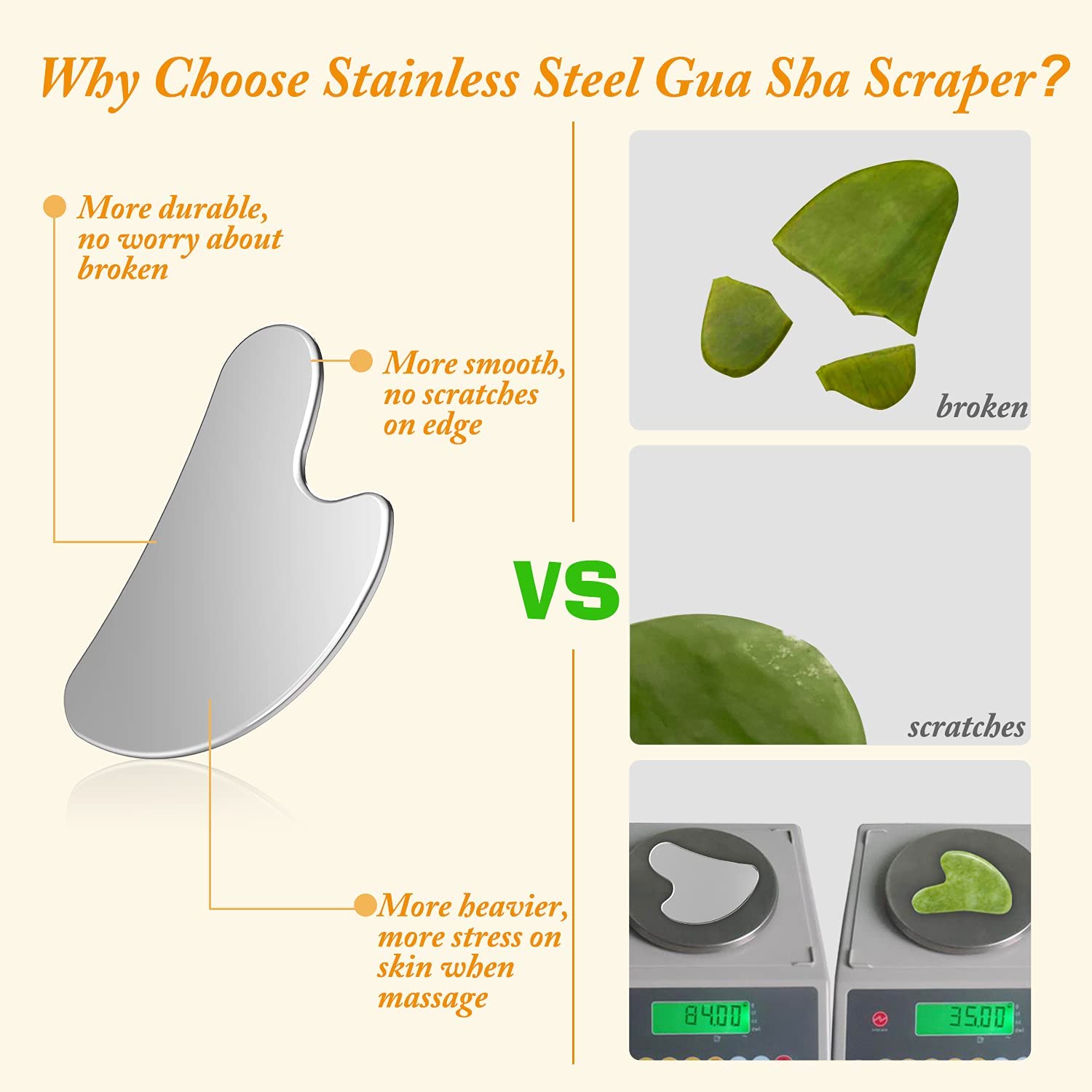 Raspador gua sha de aço inoxidável, cuidados de beleza da pele, massageador facial, corpo inteiro, pescoço, guasha, desintoxicação, spa, ferramenta de massagem, relaxamento, 1 peça