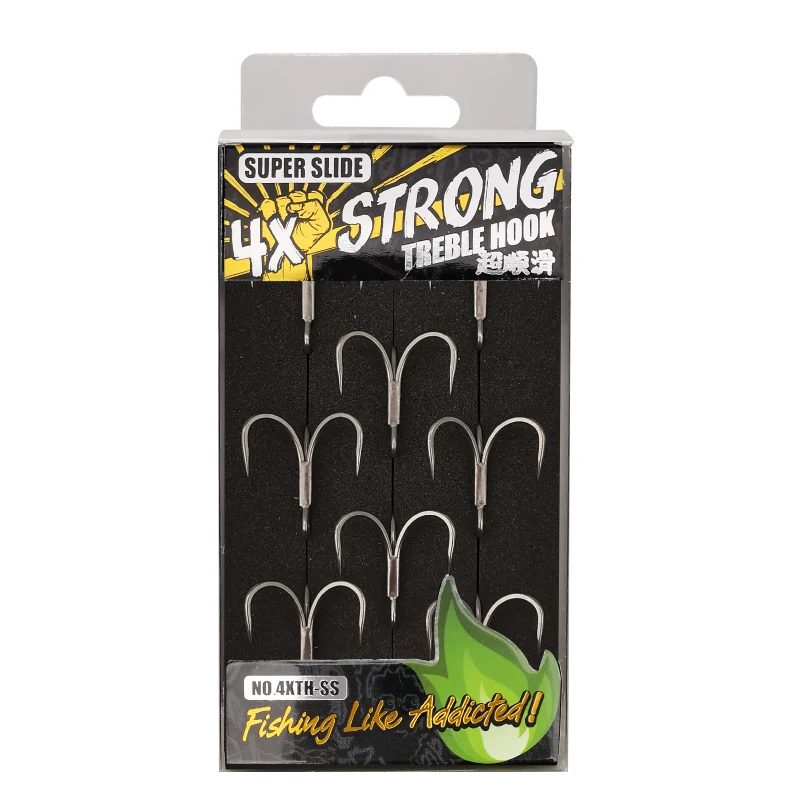 LUREHOLIC 3X 4X Super Strong Treble Hooks Super Slide Coated and Ultra Anti Rust Coated for Lure Fishing Fresh Water Sea Fishing