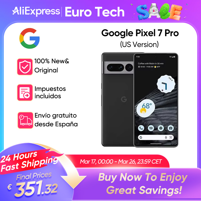 Google pixel 7 pro 5g smartphone 12gb ram 128gb rom 6.7 "google tensor g2 120hz display oled 50mp câmera tripla nfc em estoque