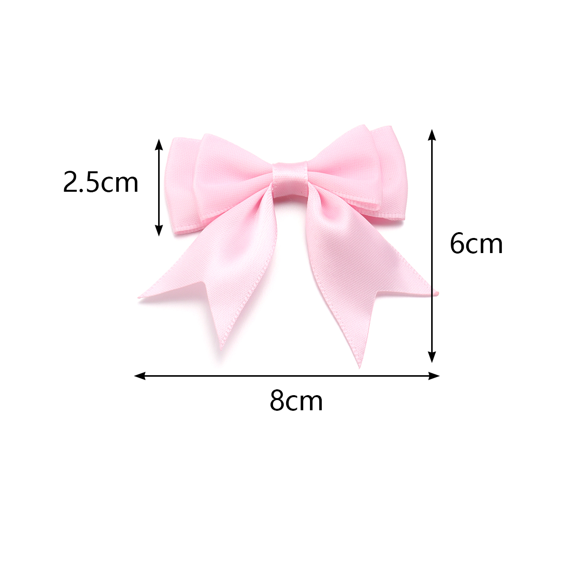 10 pçs/lote arcos de fita de cetim colorido dupla camada bowknot para diy artesanato headwear roupas festa de casamento decoração acessórios
