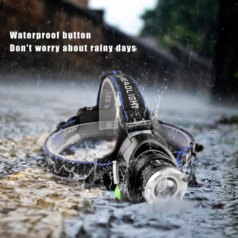 Clearance_Lampada frontale da pesca a LED super luminosa, luce da campeggio, 3 modalità di illuminazione, supporto zoom telescopico._Aggiornamenti continui