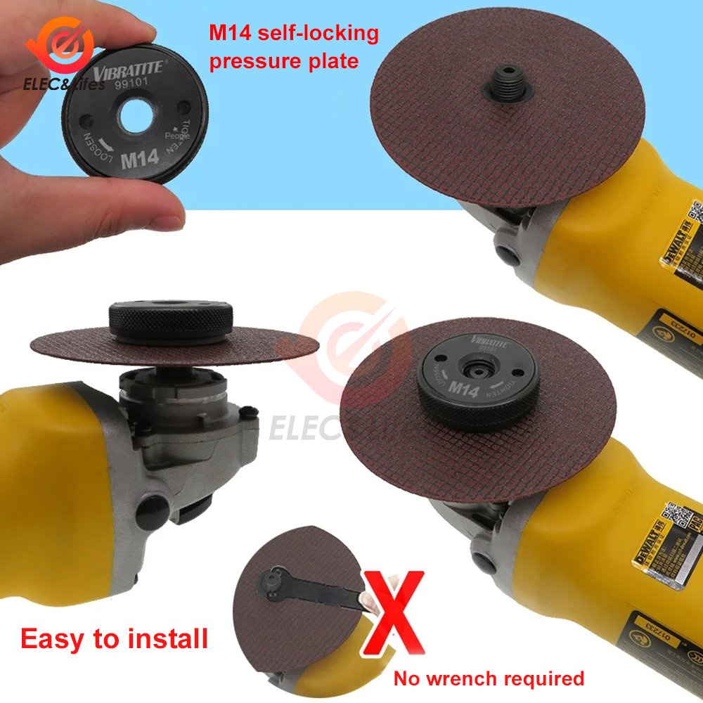 M14 14mm Angle Mill Máy mài tự khóa nhanh Máy ép mặt bích Nut Power Chuck