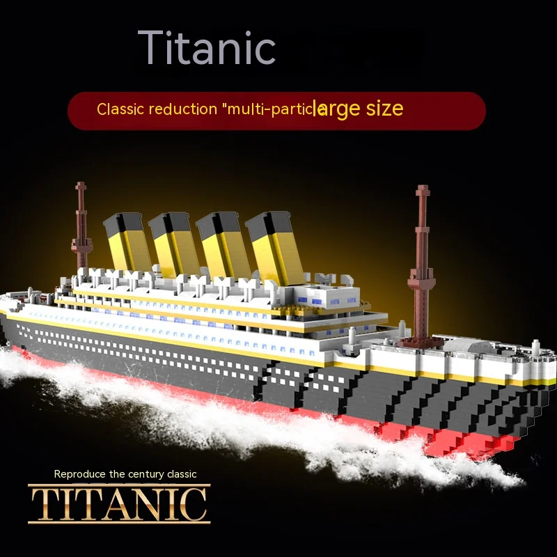 Titanic เรือยักษ์เรือ Building Blocks Luxury Iceberg Cruise Wreck ชุด Micro City DIY อิฐของเล่นสําหรับเด็กผู้ใหญ่ของขวัญ