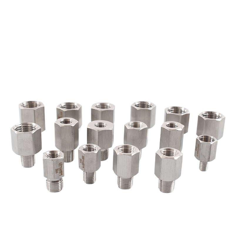 1/8 "1/4" 3/8 "1/2" BSP NPT หญิงชาย Hex ลด Bushing 304 สแตนเลสอะแดปเตอร์ข้อต่อแรงดันสูงสําหรับเครื่องวัดความดัน