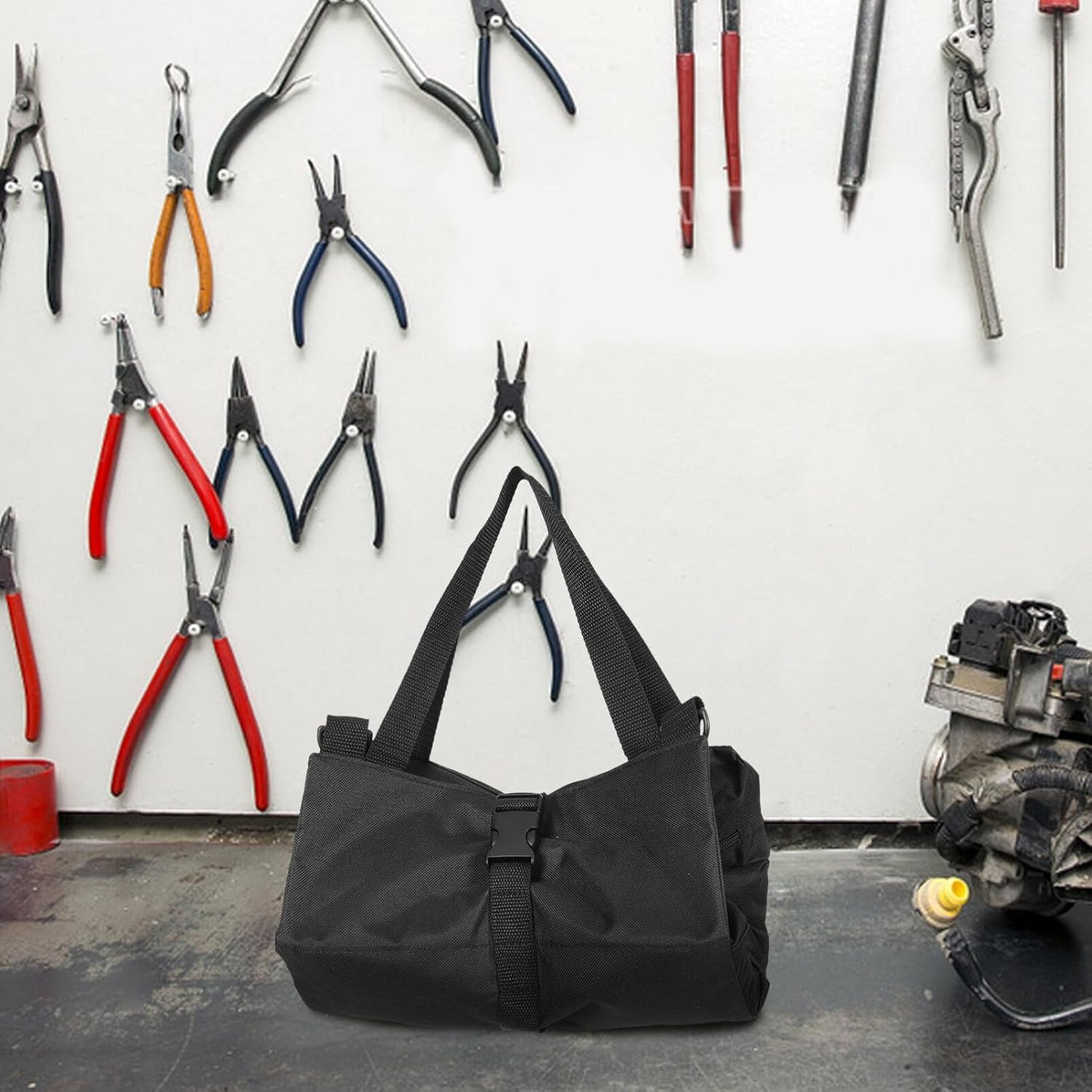 Werkzeugrolle, Mehrzweck-Roll-Up-Werkzeugtasche, Schraubenschlüsselrolle, Werkzeug-Organizer-Eimer aus Segeltuch, Aufbewahrungskoffer für Erste-Hilfe-Set für das Auto