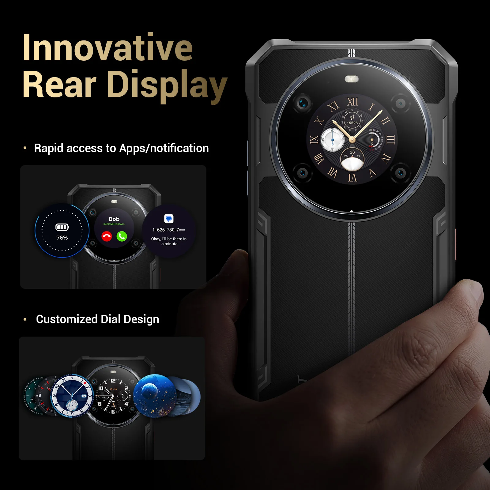 頑丈なスマートフォン,5g,Android 14,FOSSIBOT-F109 mah,24GB RAM, 8GB 16GB,10600 GB ROM,NFC,Face ID携帯電話,ワールドプレミア,256