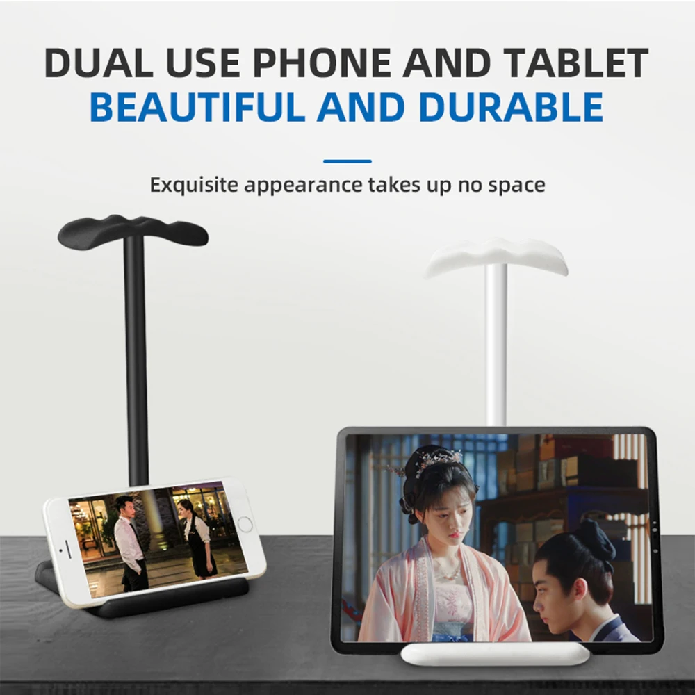 Headphone Stand Holder Space Saving Gaming Headset Stand Rack Desktop Organizer Display Earphone Hanger Bracket