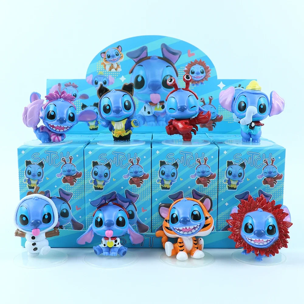 Figurka Stitch Blind Box Cross Dressing Series Cartoon Anime Dekoracja Pokoju Model Lalka Figurka Akcji Zabawki dla Dzieci Prezent Urodzinowy dla Dziewczynki