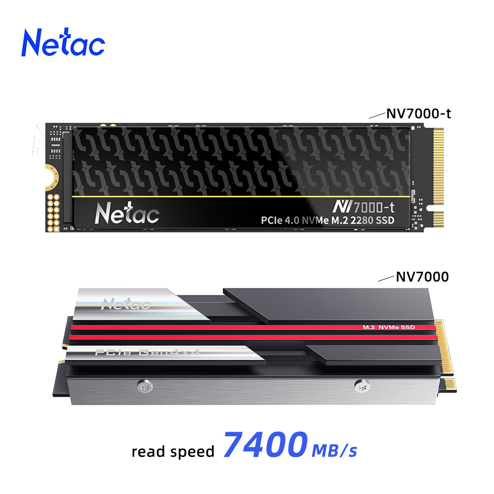 Netac 7400 MB/s SSD NVMe M2 2TB 1TB 512GB 4TB disco duro interno de estado sólido M.2 PCIe 4,0x4 2280 disco SSD para PS5 portátil PC