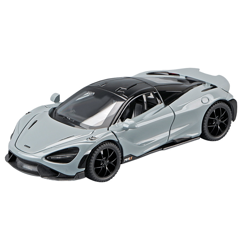 1:32 carro de corrida 765lt modelo de carro de simulação metal diecasts & veículos de brinquedo liga decoração som luz metal homem crianças presente menino brinquedo