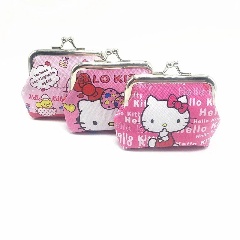 Monedero de dibujos animados de Hello Kitty, monedero pequeño creativo Sanrio, venta al por mayor, bolsas My Melody, monedero para niñas, billetera Kawaii, monederos para niños