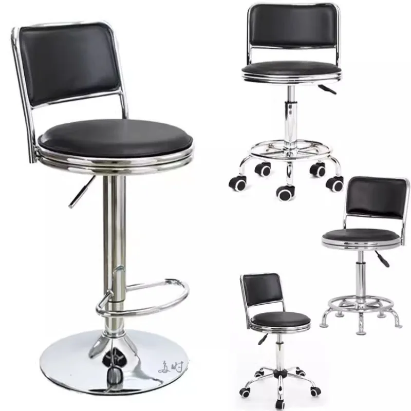 バーチェアラボスツールバック家庭用回転リフトスツールレジ係背の高いラウンドフロントデスクBancos Para Barra Sillas Para