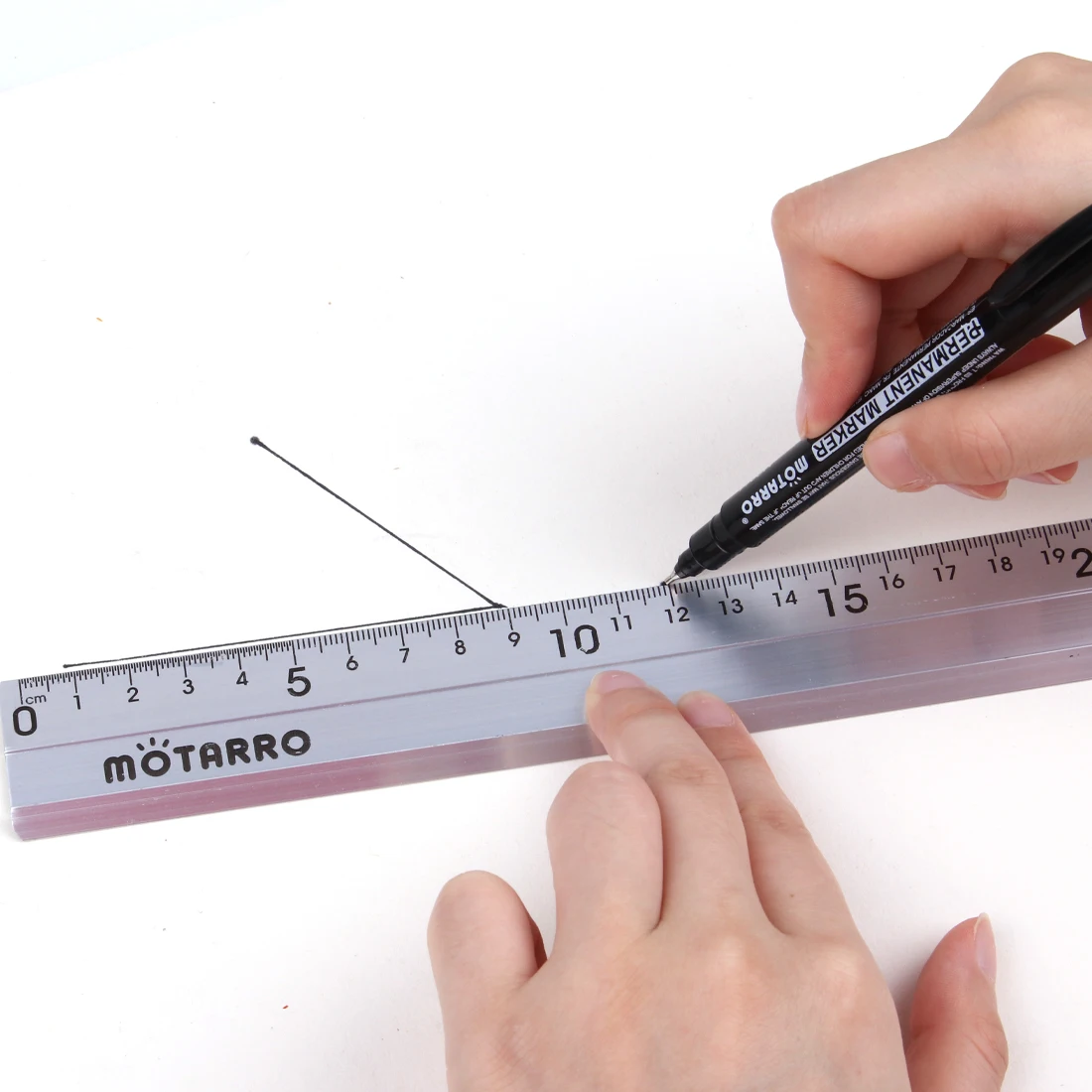 MOTARRO 1/12 Pz 20 cm Scala Diritta Righello In Lega di Alluminio Righello Antiscivolo Calibrazione Laser Righello Lavorazione Del Legno Strumento di Disegno Ufficio