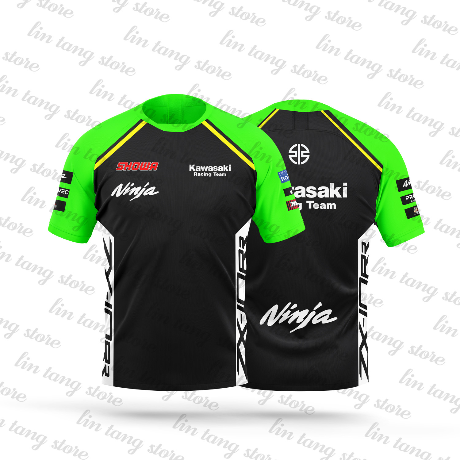 Camiseta informal transpirable con estampado 3D para entusiastas del verano para hombres y mujeres, modelo ZX-10RR, Kawasaki Racing Motorcycle Race, novedad de 2024