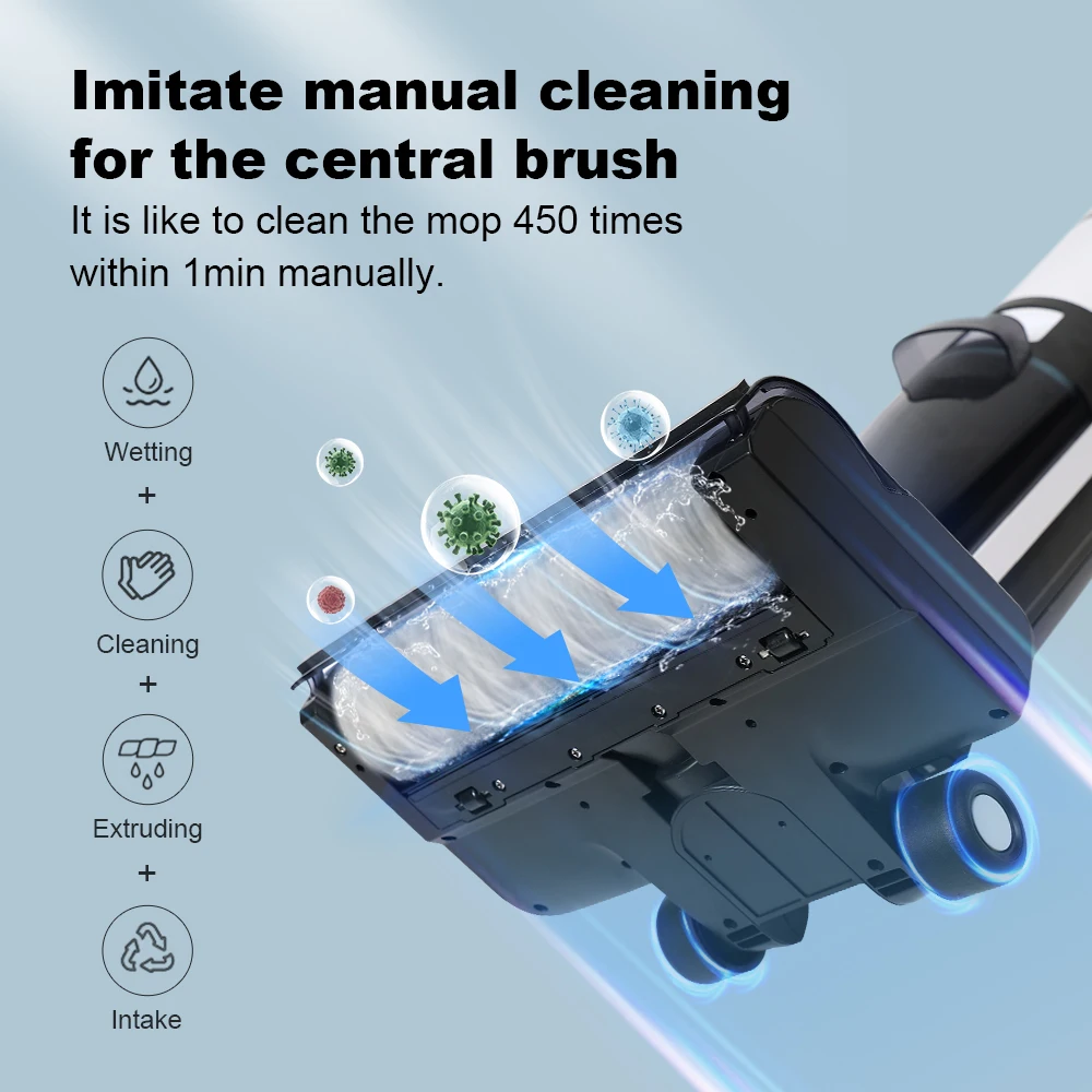 Liectroux i7Pro Cordless Vacuum Cleaner for Wet And Dry Cleaning, Smart Washing for Home Multi Surface Floor,14Kpa, Self-drying