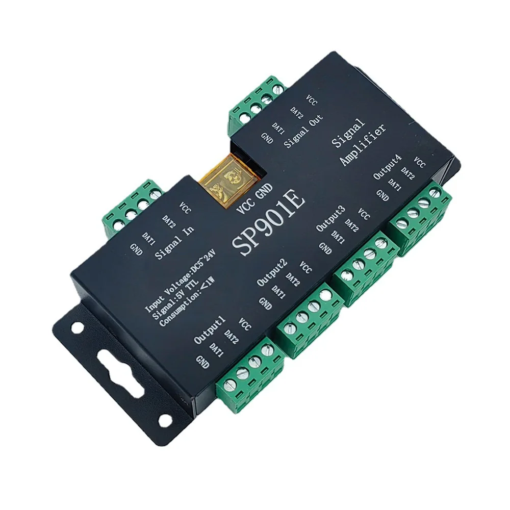 SP901E Ripetitore amplificatore di segnale SPI per WS2812B WS2811 WS2813 RGB indirizzabile LED Pixel Strip programmabile Matrix Panel Light