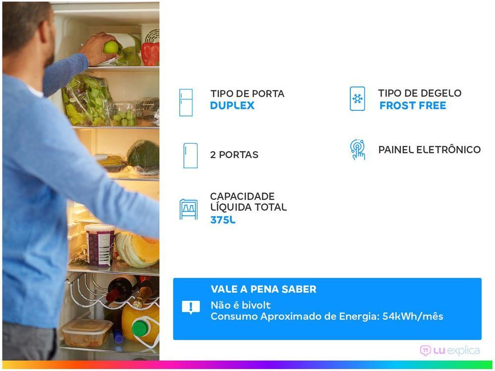 Geladeira Brastemp Frost Free Duplex 375L Branca com - 110V