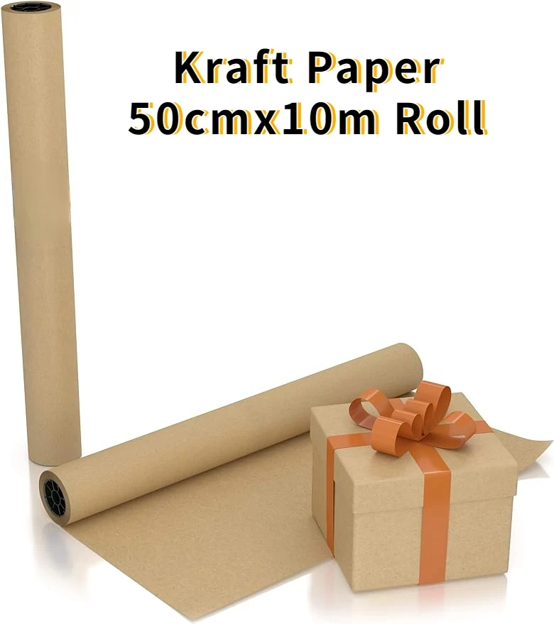 Große braune Kraft papierrolle 50cm x 10m 1 Rolle für Geschenk verpackung Verpackung beweglichen Postversand Paket Wand kunst Handwerk, Bodenbelag