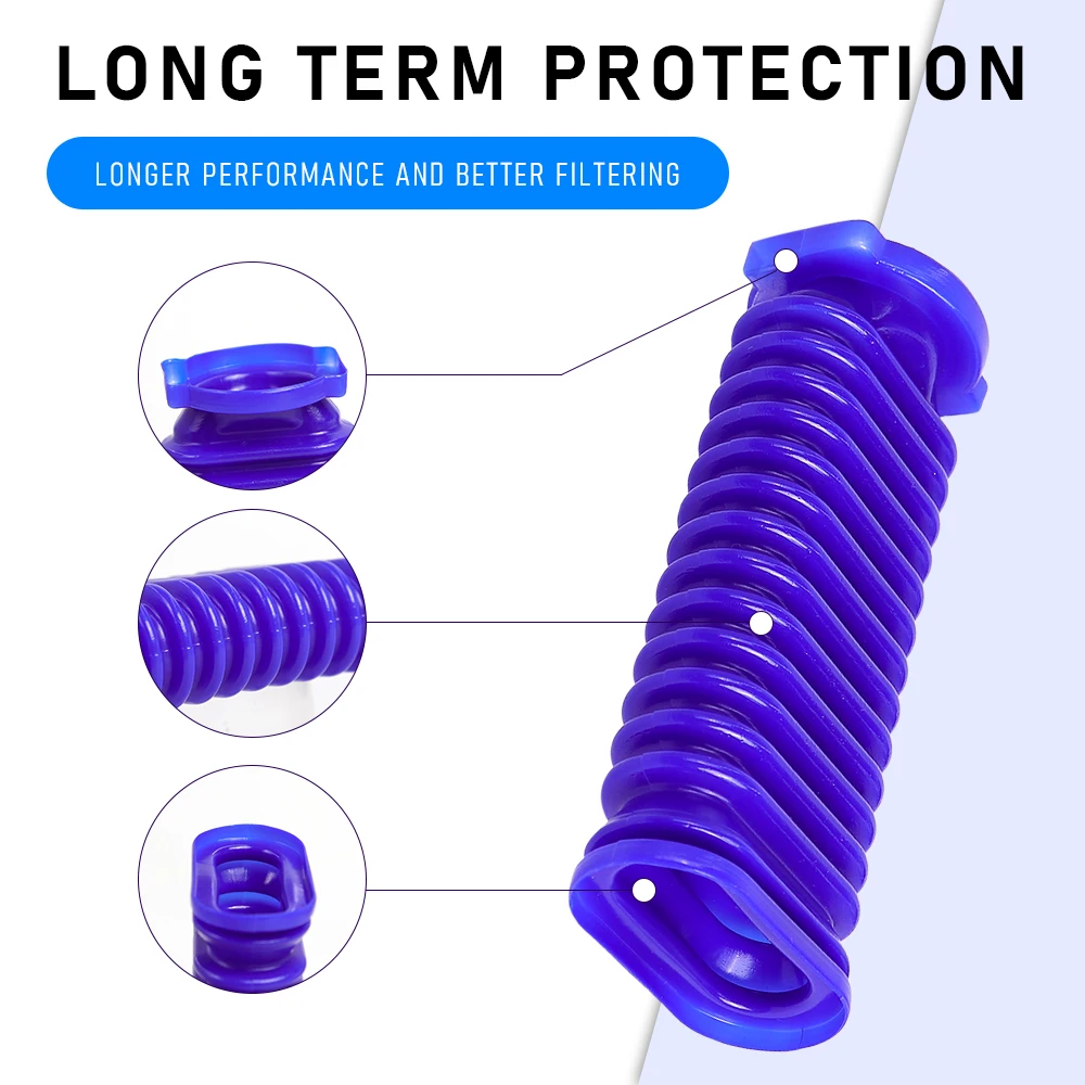 Lower Duct Hose for Dyson V7 V8 V10 V11 Vacuum Cleaner Soft Roller Soft Roller Flexible Soft Rubber Tube Nozzel Blue Hose Part