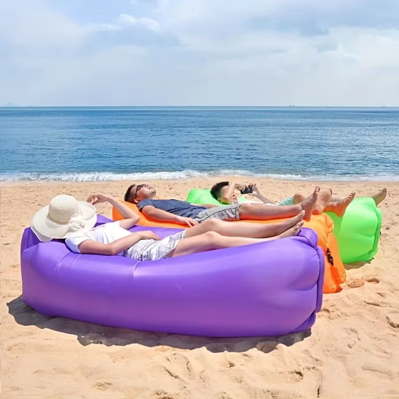 Bolsa de sofá inflable perezoso de aire reclinable, colchón de sofá portátil para acampar, sillón reclinable para festivales de música