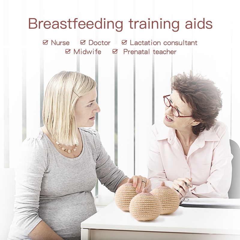 1pc ベビーおしゃぶりかぎ針編みおっぱい子供のための手作り授乳モデルなだめるおもちゃ赤ちゃんギフト子供のおもちゃ