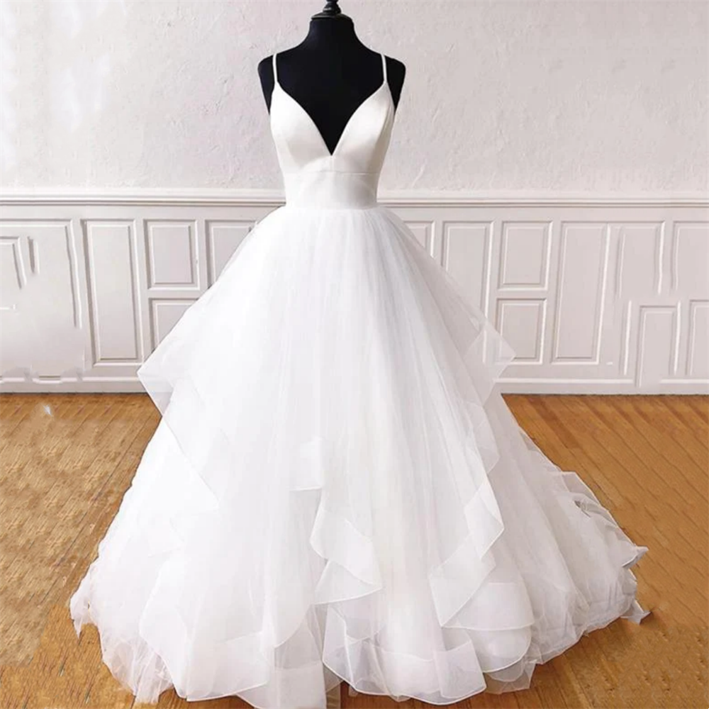 Annie White Wedding Dress Tulle Ruffles Evening Dresses Formal OccasionsProm Dresses Party Dress Robes De Soirée Customized