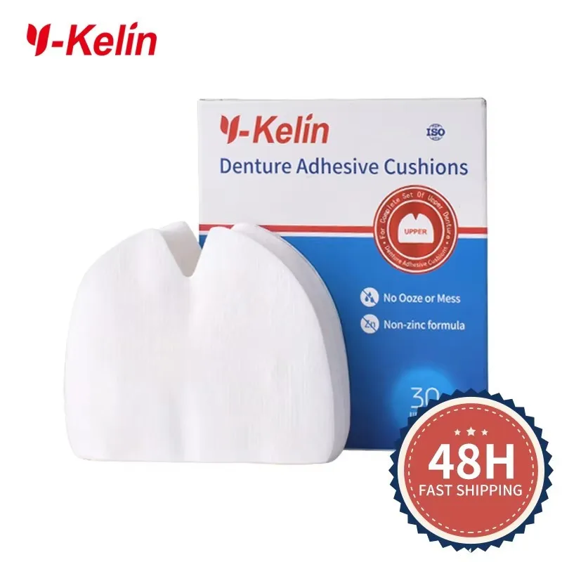 Y-Kelin Răng Giả Dán Đệm (Trên) 30 Miếng Lót Thấm Trên FalseTeeth Dentadura Hàm