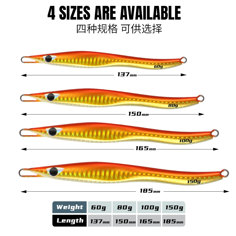 JIGGING PRO G2 Biển Sâu Mồi Cá Mồi Tốc Độ Jig Kim Loại Ghép Hình Nhân Tạo Mồi Jigging Dụ 100G 150G chậm Câu Cá Ghép Hình
