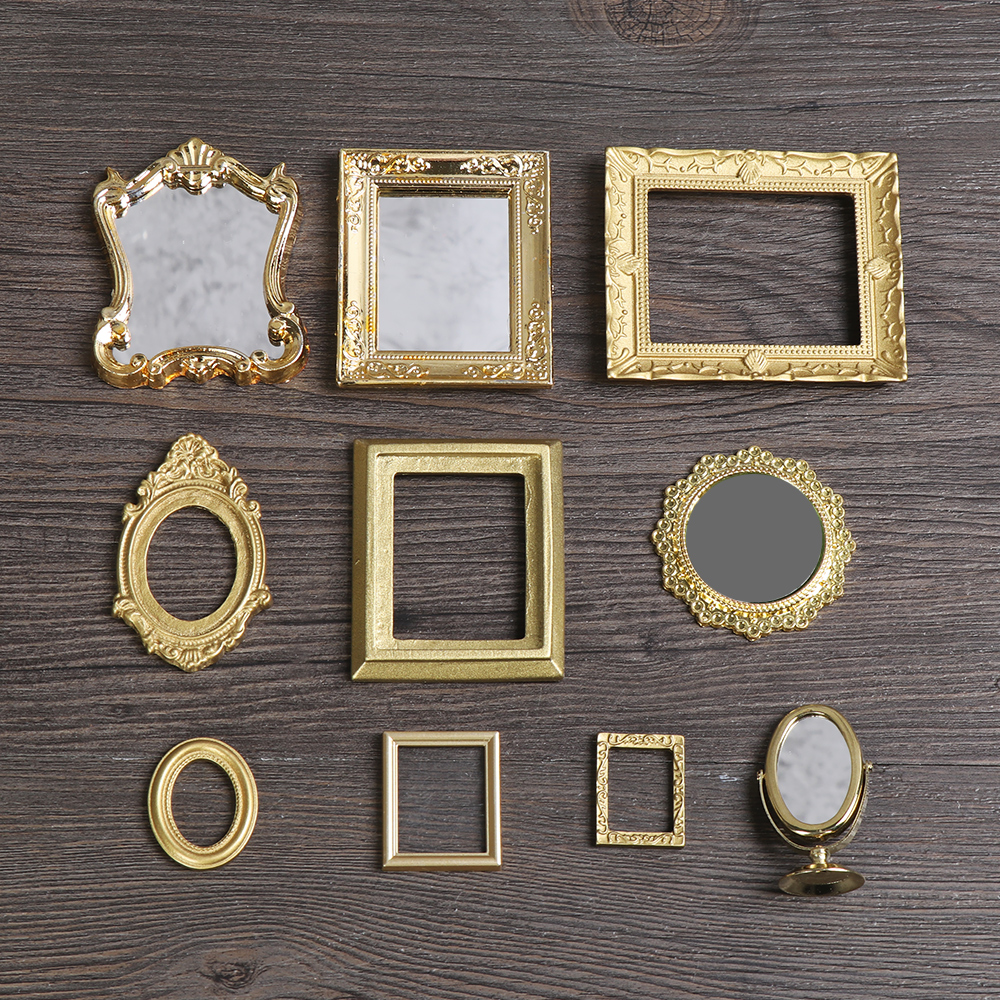Tỉ Lệ 1:12 Mini Hình Ngôi Nhà Búp Bê Nhựa Vintage Thu Nhỏ Gương Nhà Búp Bê Đồ Nội Thất Bức Tiểu Họa Vật Trang Trí Phụ Kiện Búp Bê