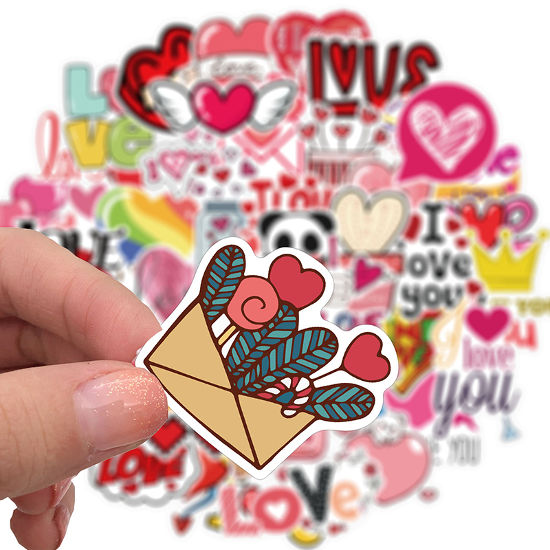 10/30/50 sztuk śliczne miłość naklejka estetyczne dzieci pcv Sketchbook dekoracji Scrapbooking szkoła artykuły biurowe dla dzieci