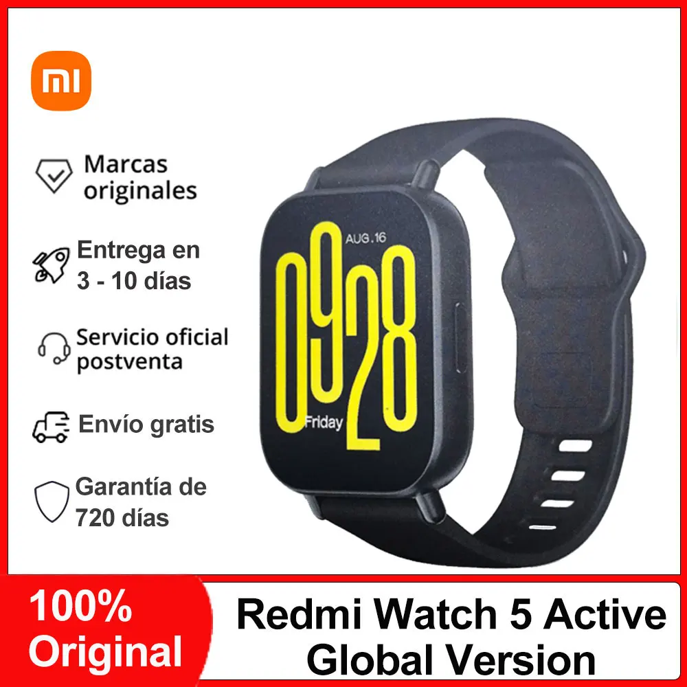 Xiaomi Redmi Watch 5 Aktywny inteligentny zegarek Bluetooth 5.3 Tętno tlenu we krwi Obsługuje połączenia głosowe Bluetooth Wyświetlacz LCD 2"
