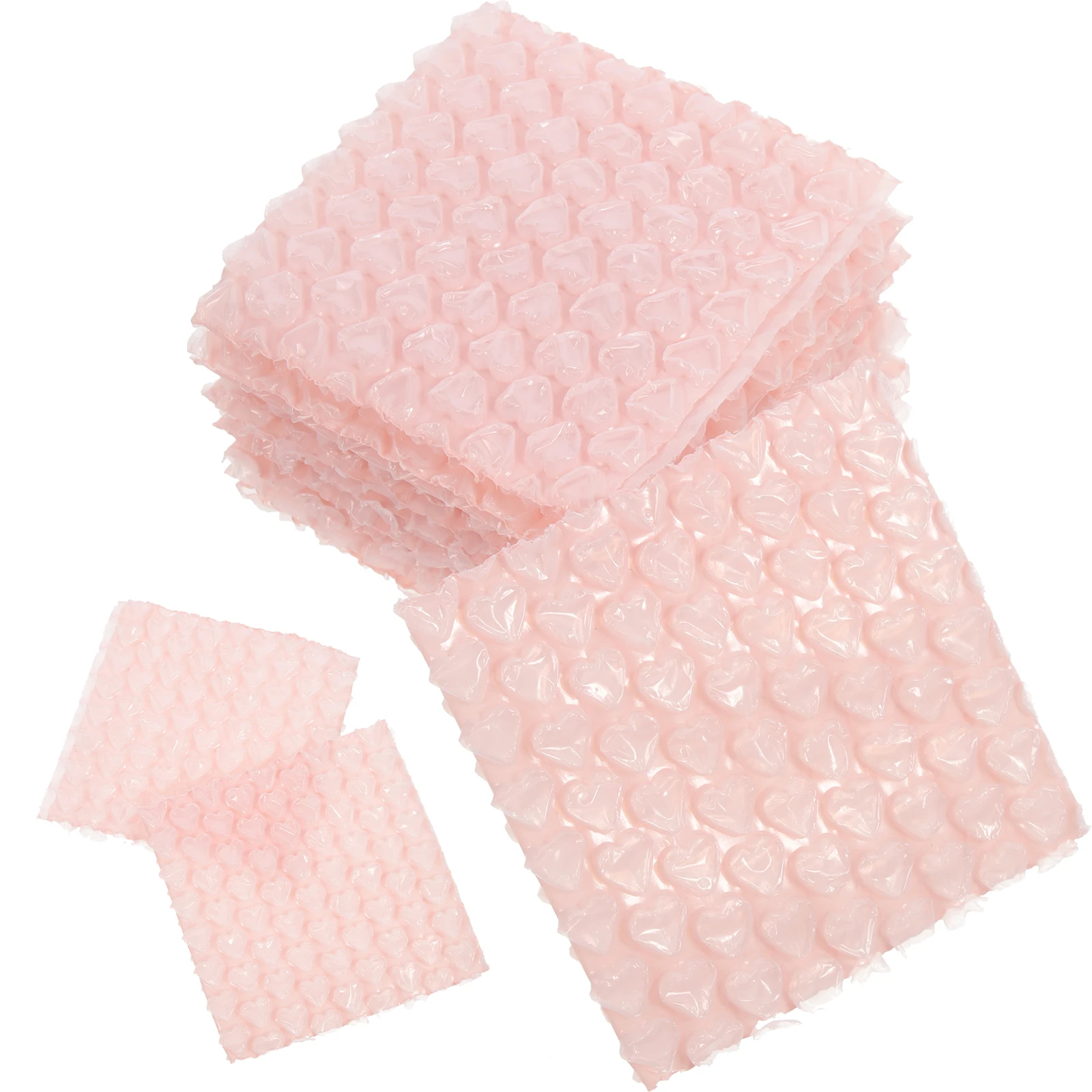 60 pçs amor coração-forma bolha amortecimento envoltório estofamento filme de embalagem de bolha para saco de rolo de espuma à prova de choque embalagem de papel frágil