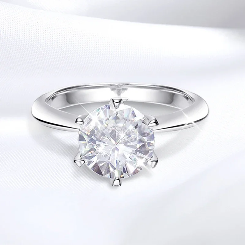 Smyoue GRA-zertifizierter 1-5CT Moissanit-Ring VVS1 Lab-Diamant-Solitärring für Frauen, Verlobung, Versprechen, Ehering, Schmuck