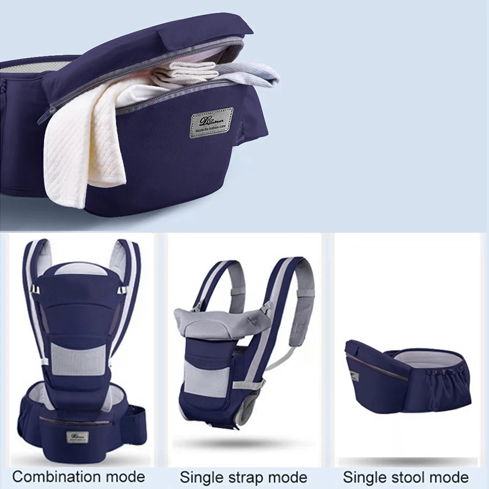 Ergonômico canguru bebê portador com frente enfrentando, envoltório Sling, mochila de viagem, infantil Hipseat, recém-nascido
