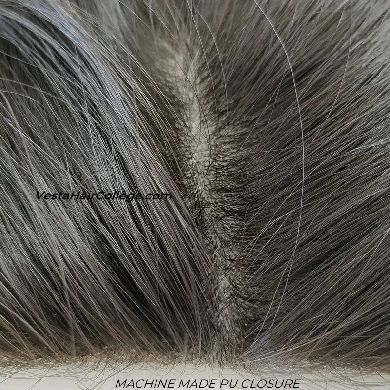Tecido super fino e macio da pele do plutônio, perucas injetadas do topper do fechamento, fita invisível em extensões do cabelo, 0.2mm