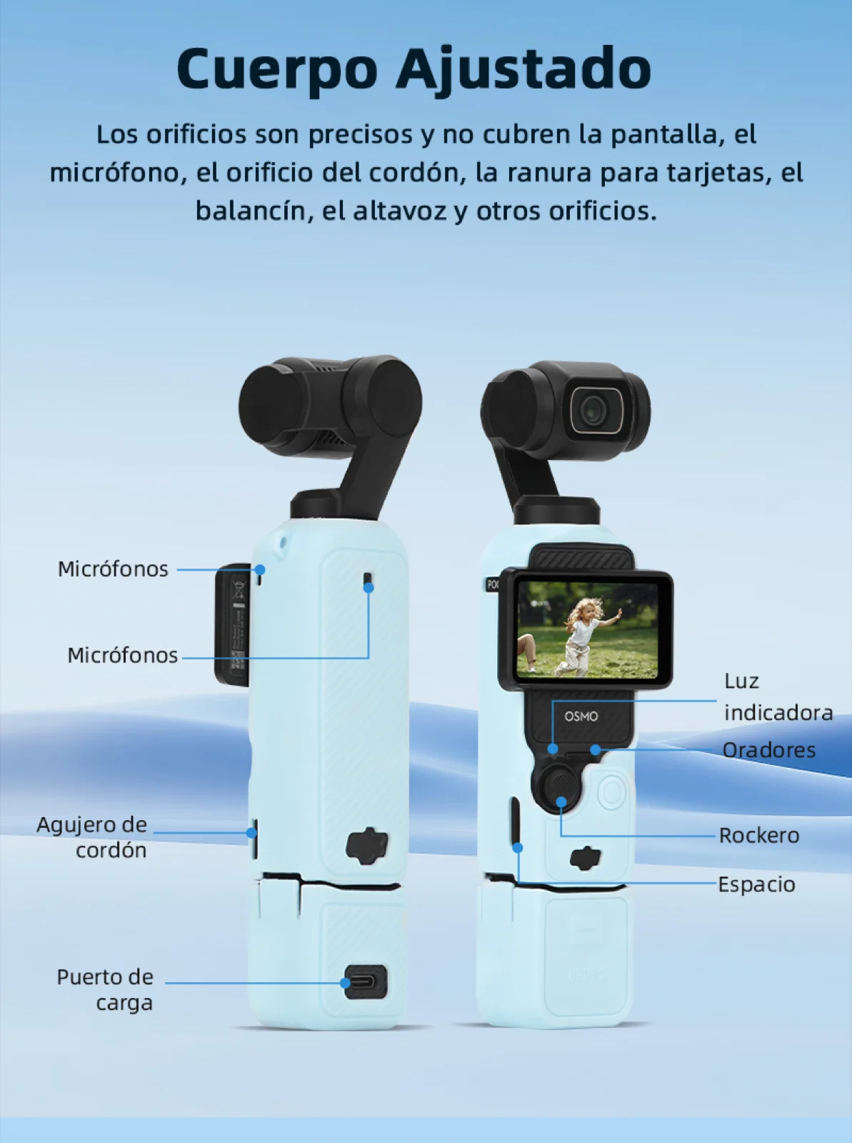 Funda para DJI OSMO Pocket 3, funda protectora de silicona, Protector de tapa de lente antiarañazos para funda Pocket3, accesorios de carcasa de cámara