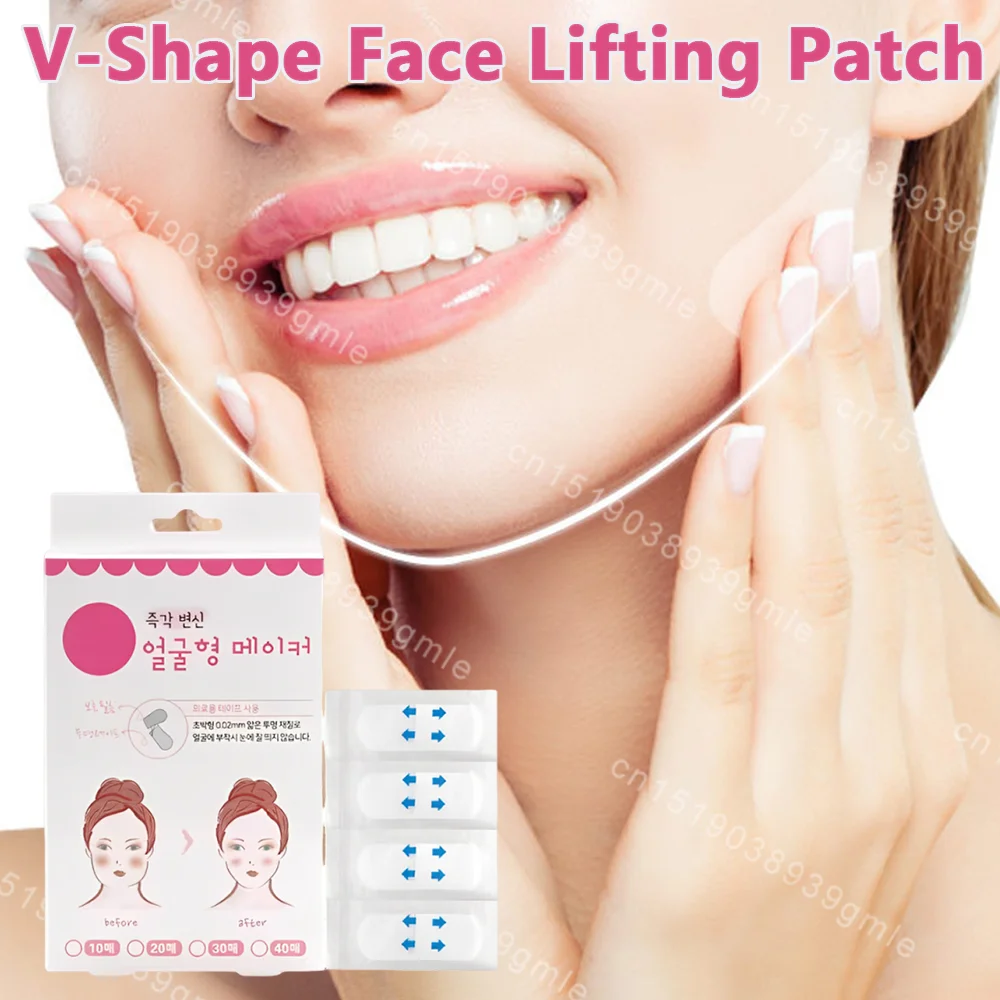 40 pièces/ensemble visage front joue menton autocollant visage Lifting Patch Anti-rides Anti-âge visage peau Lifting rides dissolvant bande