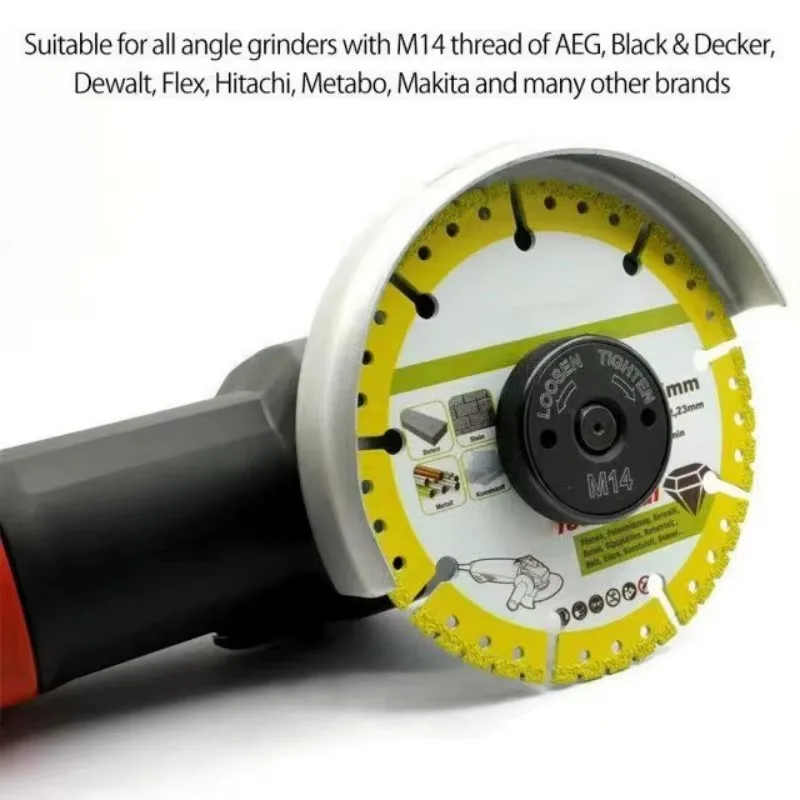 M14 Gewinde Winkelschleifer selbstsichernde Pressplatte Schwarz Schnellspanner Flanschmutter Spann Power Chuck Werkzeuge Teile 1PC
