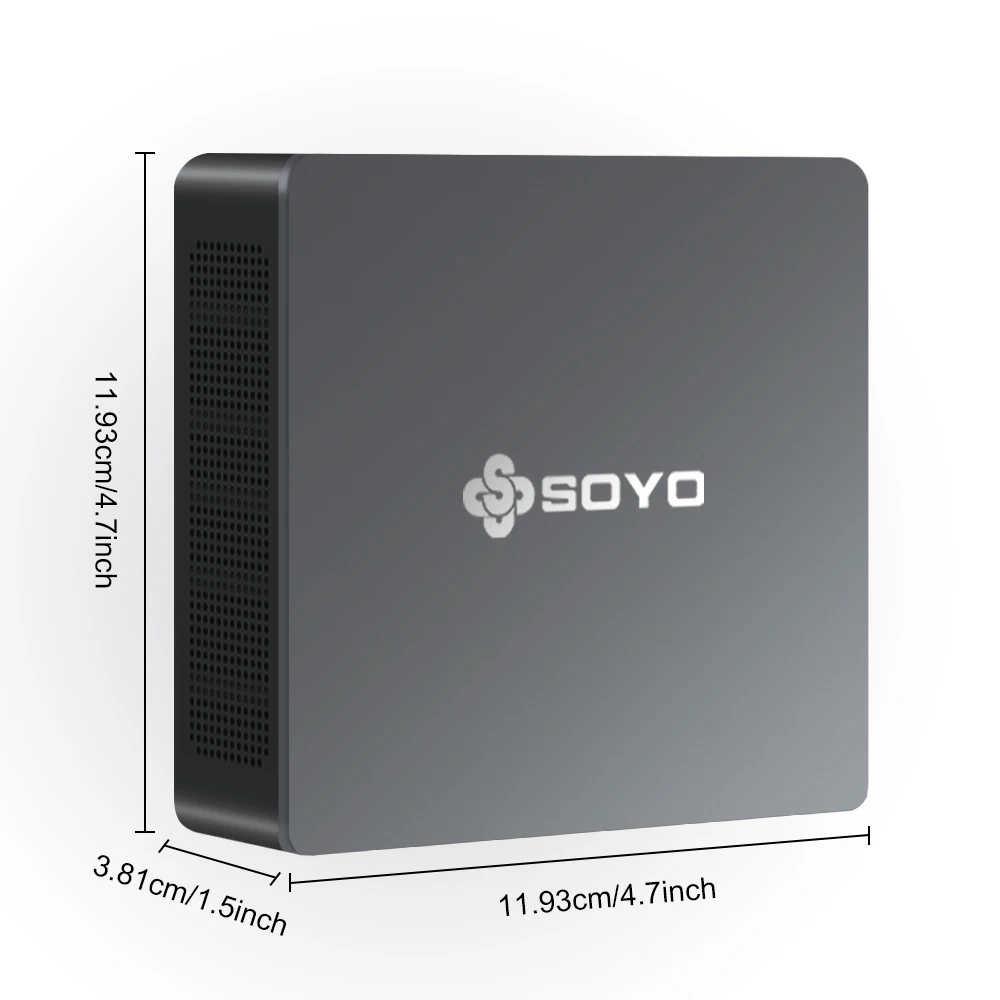 SOYO Mini PC Intel Alder Lake N150 Windows 11 Pro MiniPC 16GB DDR4 512GB PCIe M.2 SSD WiFi 6 BT5.2 Computer desktop
