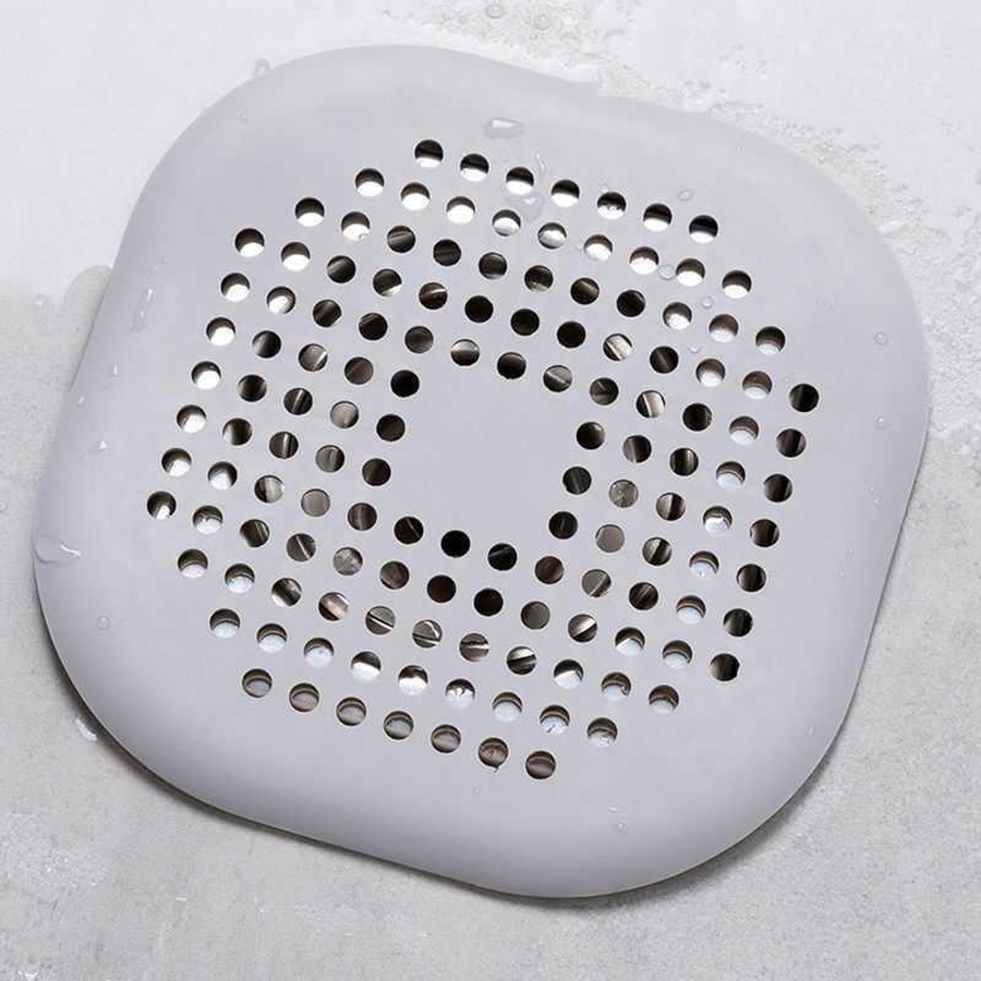 Square Silicone Floor Drain Sticker Bathroom Sewer Hair Filter Drain Cover Home Bathroom Floor Drain Mat