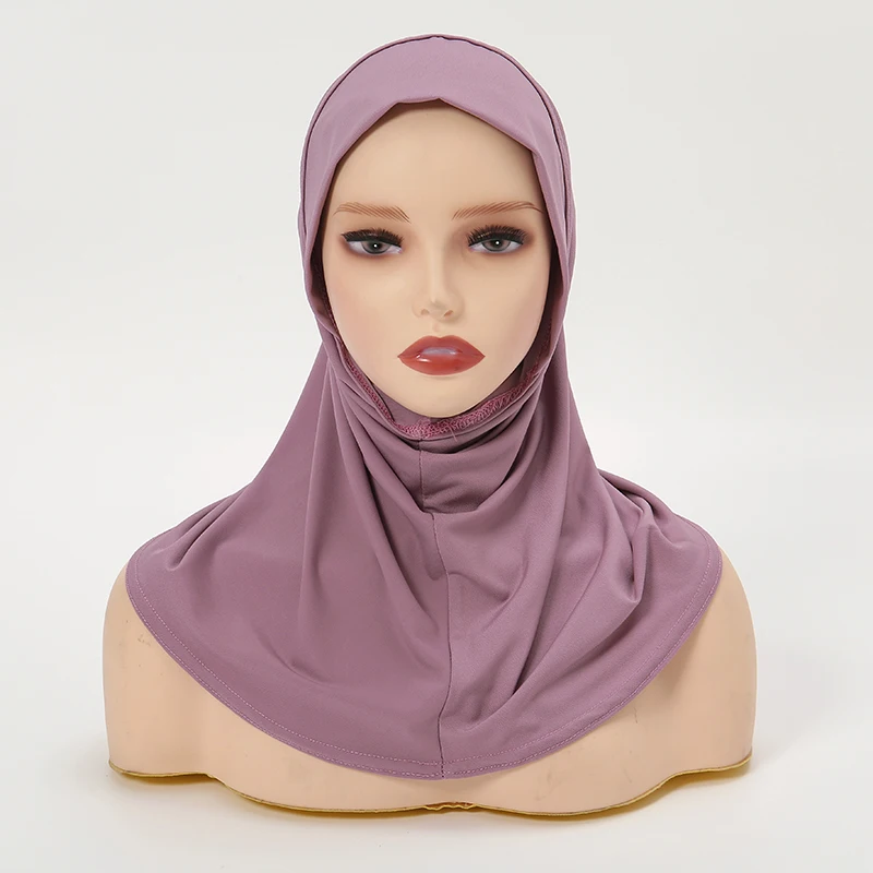 Lenço hijab muçulmano de cânhamo instantâneo, turbante abaya para mulheres islâmicas, envoltório de cabeça pronto para usar hijabs, capa de pescoço sem pino, turbantes